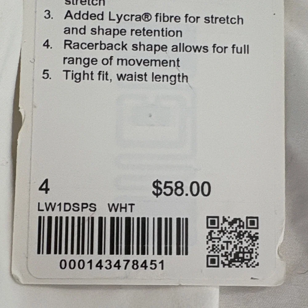 Lululemon Align White Tank Top NWT - Picture 7 of 7